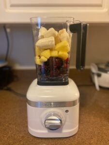 smoothie with ingredients